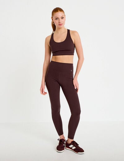 Brassi&egrave;re de sport activewear marron fonc&eacute; femme