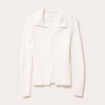 Gilet coupe ajust&eacute;e ecru femme