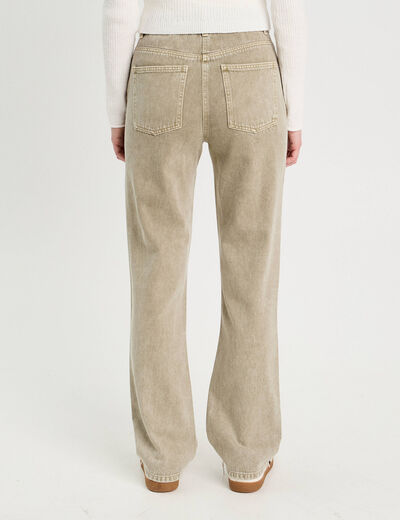 Jeans regular 5 poches vert pastel femme