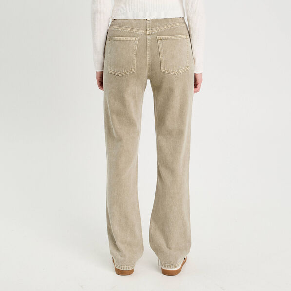 Jeans regular 5 poches vert pastel femme