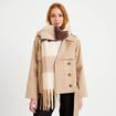 &Eacute;charpe plaid ivoire femme