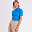 T-shirt manches courtes bleu femme