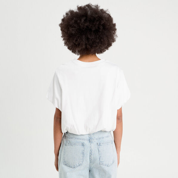 t shirt effet boule blanc femme T-shirt effet boule blanc femme