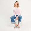 Pull manches longues rose fushia femme