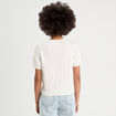Pull manches courtes ecru femme