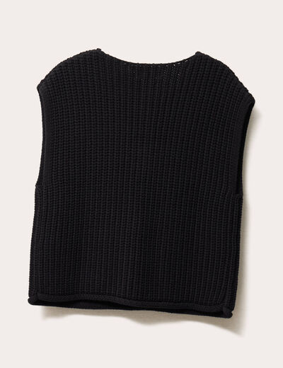 Gilet sans manches noir femme