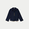 Blouse manches longues bleu marine femme