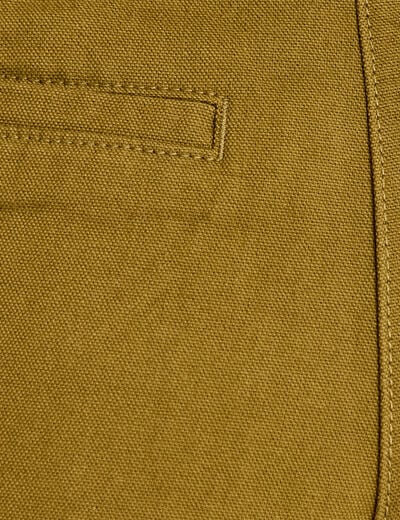 Pantalon chino coupe barrel vert kaki femme