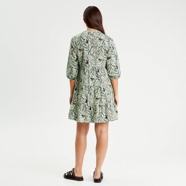 robe evasee manches 34 bleu femme Robe évasée manches 3/4 bleu femme