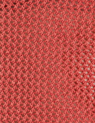 Pull crochet manches longues vieux rose femme