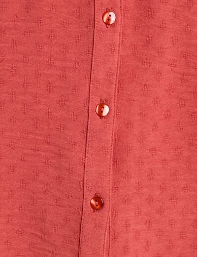 Chemise manches longues vieux rose femme