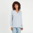 Chemise manches longues bleu marine femme