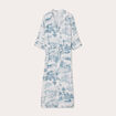 Robe chemise longue droite ecru femme