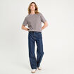 T-shirt manches courtes gris foncé femme