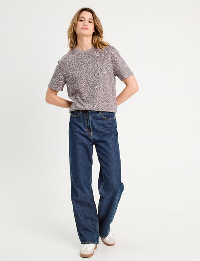 T-shirt manches courtes gris foncé femme