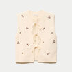 Gilet sans manches broderie sable femme