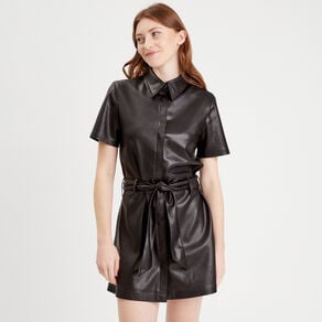 robe moulante simili cuir noir femme Robe moulante simili cuir noir femme