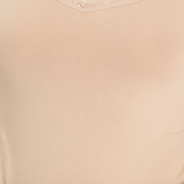 debardeur liseres dentelle sable femme Débardeur liserés dentelle sable femme