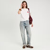 T-shirt manches courtes ecru femme