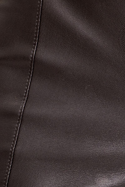 Legging simili cuir noir femme