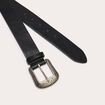 Ceinture large boucle western noir femme
