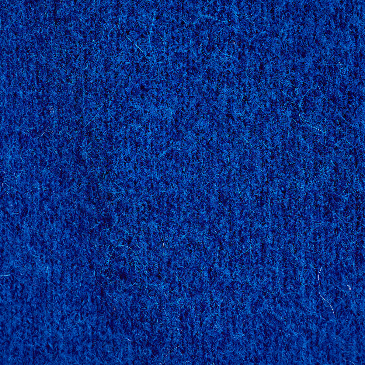 Pull col montant bleu electrique femme