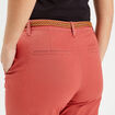 Pantalon chino 7/8ème vieux rose femme