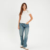 T-shirt manches courtes noeud ecru femme
