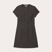 Robe évasée manches courtes noir femme