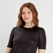 T-shirt paillettes noir femme