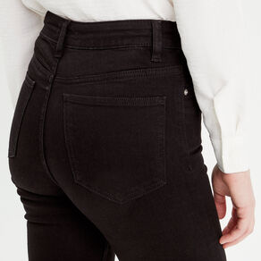 Jeans flare 7/8ème denim noir femme