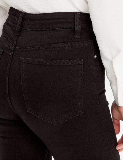 Jeans flare 7/8ème denim noir femme