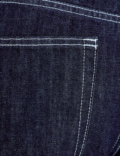 Jean wide leg taille basse denim brut femme