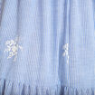 Robe longue &eacute;vas&eacute;e &agrave; fines bretelles blanc femme