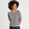 Pull manches longues gris clair femme