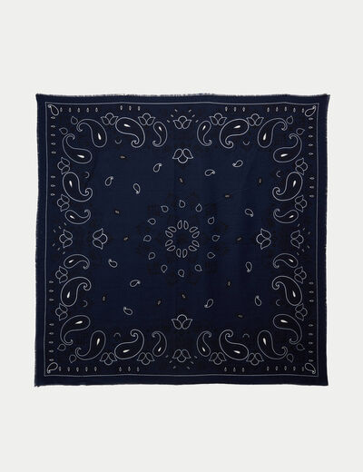 Foulard bleu electrique femme