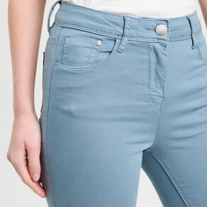 Jeans slim 5 poches bleu femme