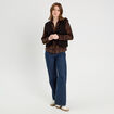 Chemise manches longues marron foncé femme