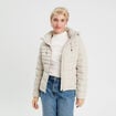 Doudoune ajust&eacute;e &agrave; capuche blanc femme