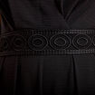 Combinaison large 3/4 sans manches col v noir femme