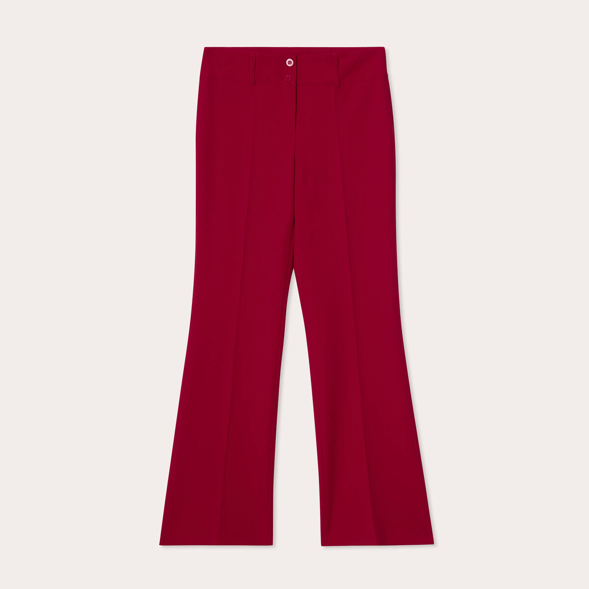 Pantalon flare rouge femme