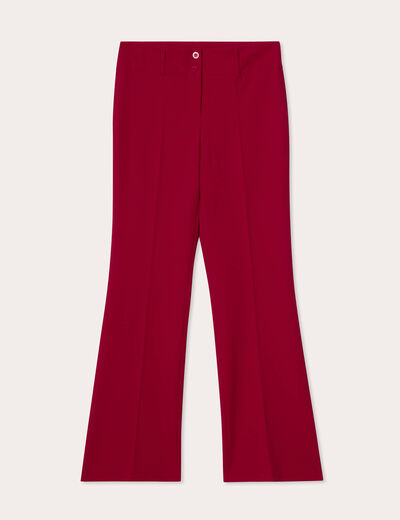 Pantalon flare rouge femme