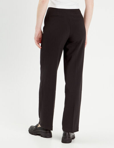 Pantalon city large noir femme