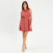 Robe chemise patineuse vieux rose femme