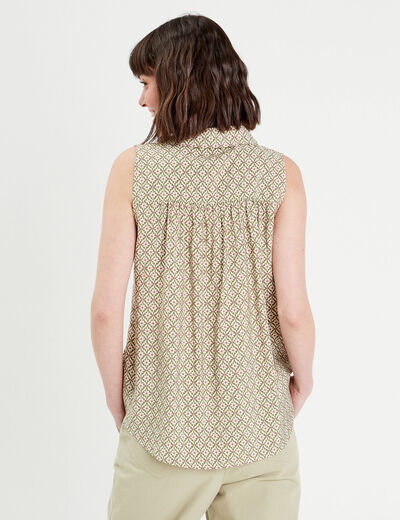 Blouse sans manches vert femme