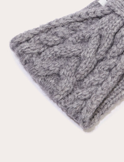 Bandeau torsad&eacute; gris fonc&eacute; femme