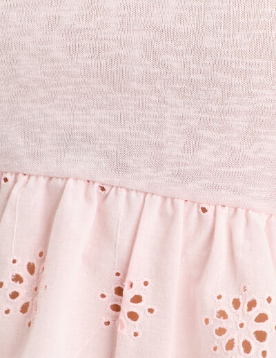 T-shirt manches courtes rose clair femme