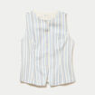 Gilet sans manches boutonn&eacute; blanc femme