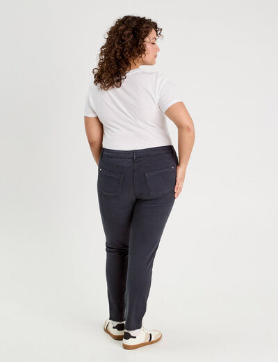 Jeans slim 5 poches bleu marine femme