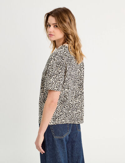 T-shirt manches courtes blanc femme